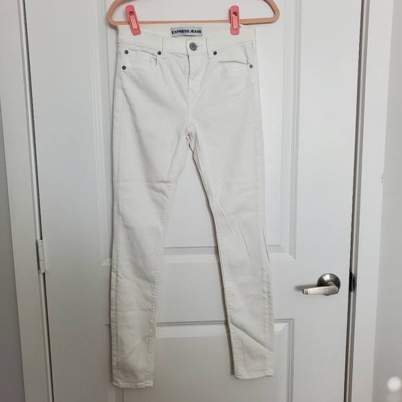 EXPRESS WHITE JEANS SIZE 0 - Picture 4 of 5
